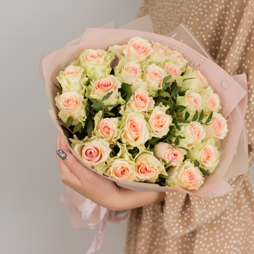 Букет из 25 кенийских светло-розовых роз арт. 5503