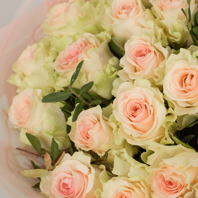Букет из 25 кенийских светло-розовых роз N 5503