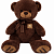 Мишка с бантом 65-70 см арт. 24013 коричневый
