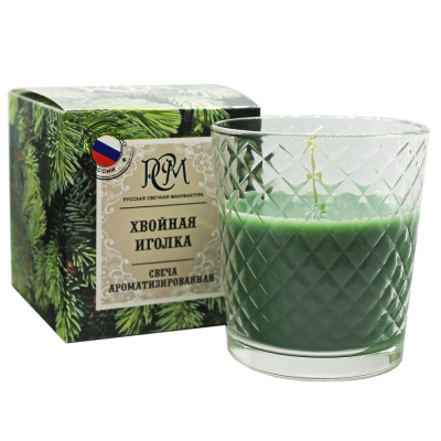Свеча в стакане ХВОЙНАЯ ИГОЛКА 30 ч
